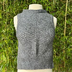 White + Warren Charcoal Sleeveless Sweater